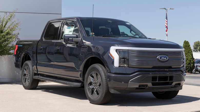 Ford F-150 Lightning At A Dealership