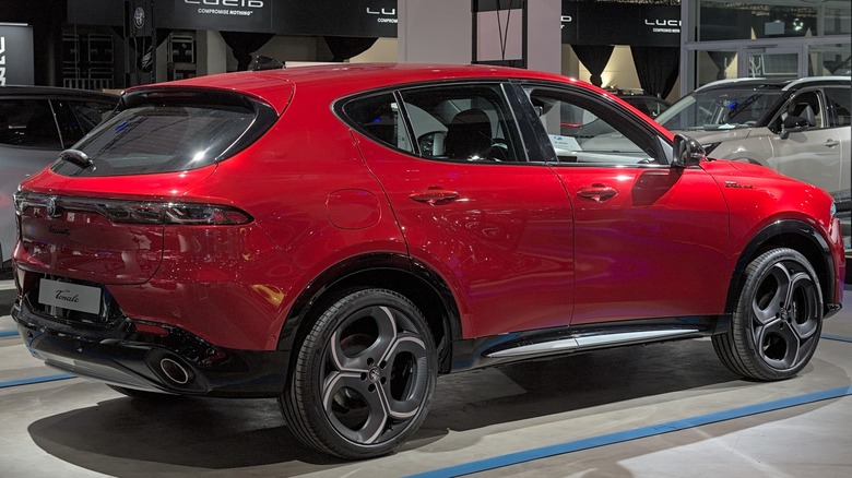 2026 Alfa Romeo Tonale on display at a car show