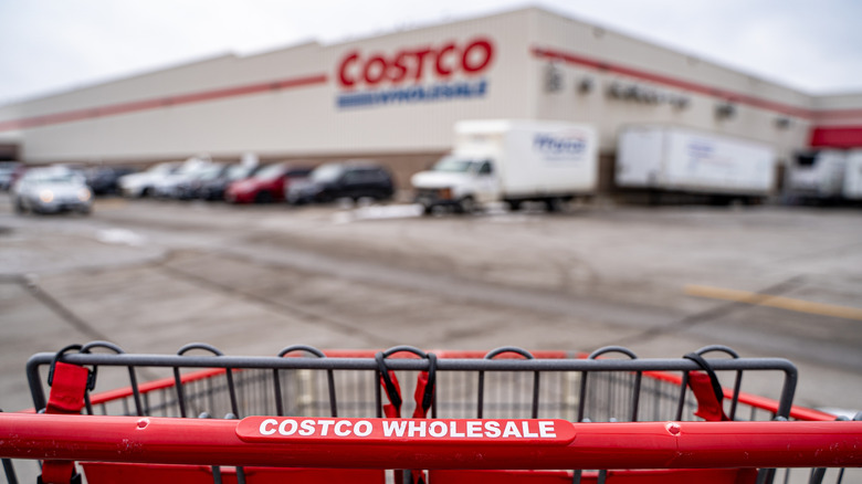 Shopping cart pointed toward Costco
