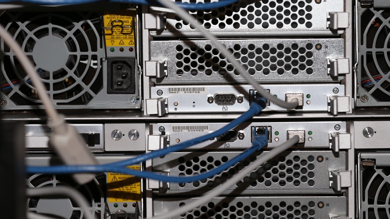 view from the back of a server