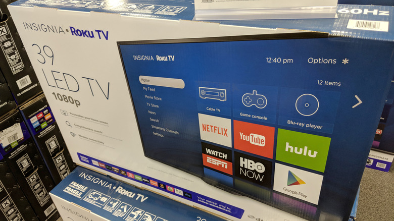 A Roku TV bears Best Buy's Insignia's brand name