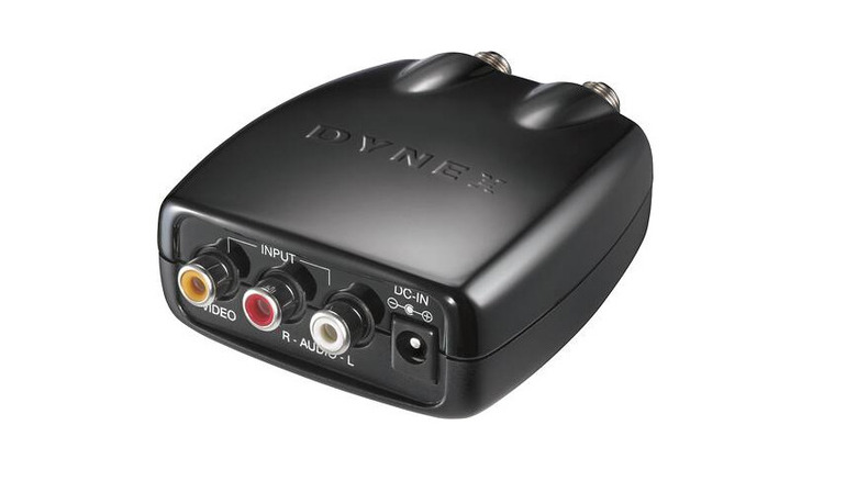 The Dynex RF Modulator is Best Buy's first product launched under the company's in-house label program