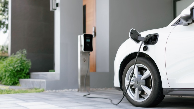 EV plugged in home