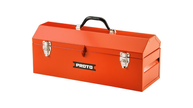 The red Stanley Proto J9971R 19-inch Hip Roof Box