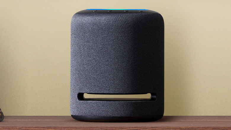 Amazon Echo Studio speaker on table