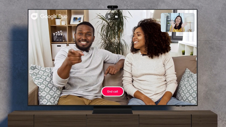 Video calling via Google Duo on a Samsung smart TV