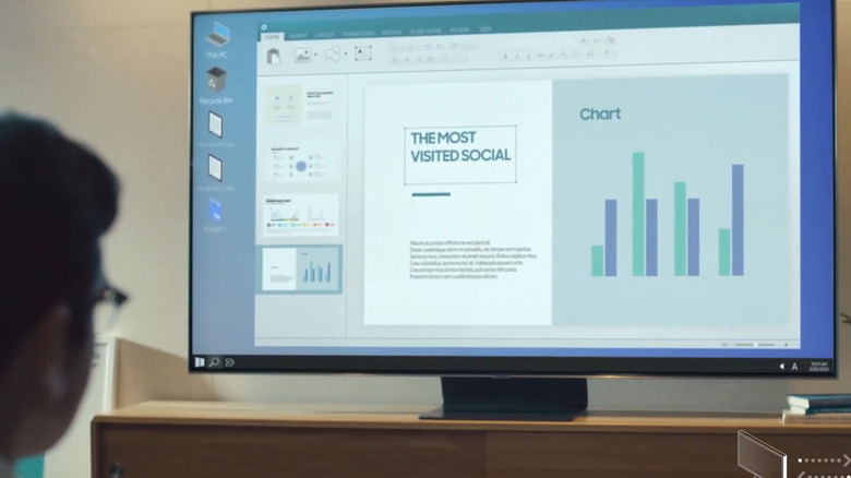 Workspace apps on a Samsung smart TV