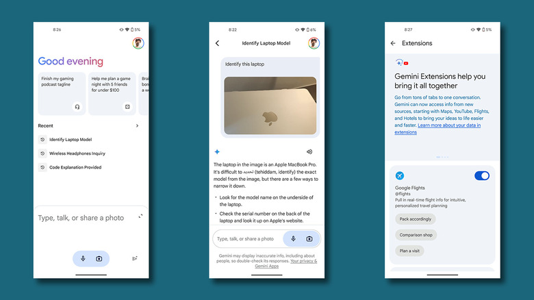 Google Gemini app on Android