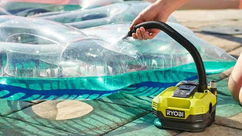 Ryobi inflator pool toy