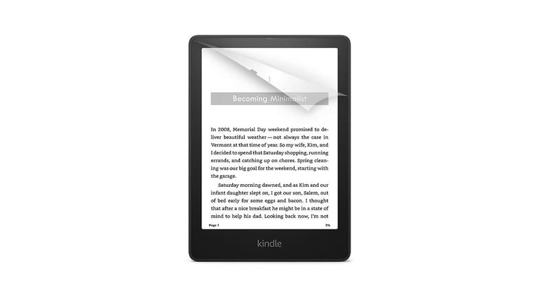 screen protector on Kindle