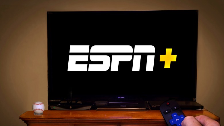 ESPN+ logo on TV