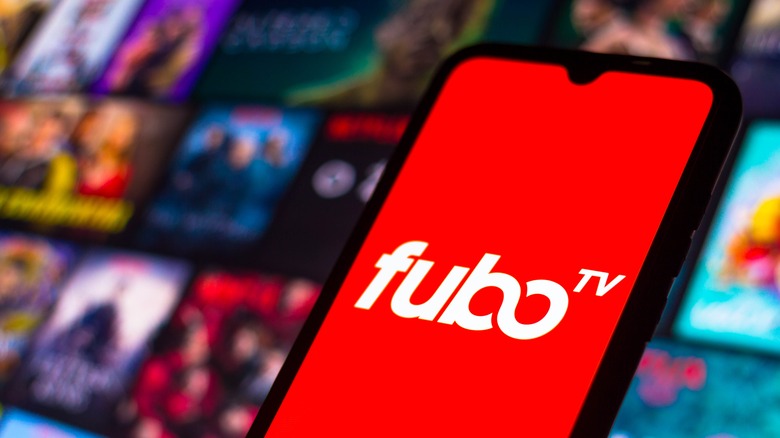 Fubo TV logo on smartphone