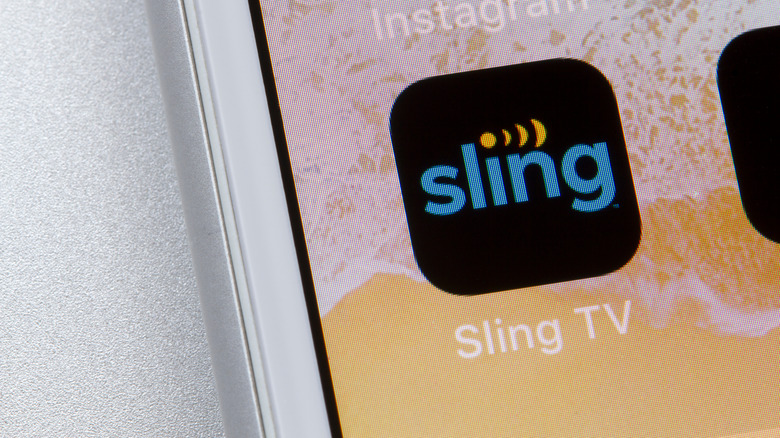 Sling TV logo on smartphone