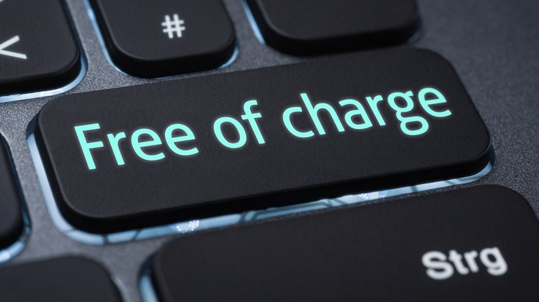 Free of charge button on keyboard