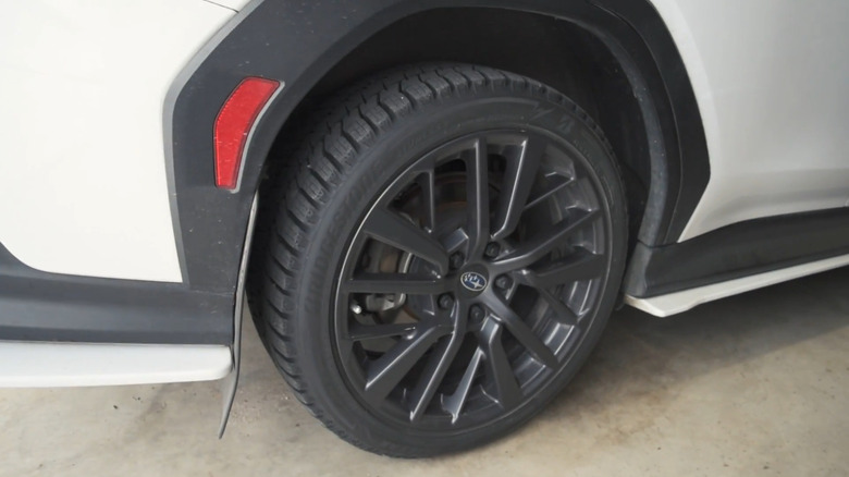 A Bridgestone Blizzak WS90 on a Subaru WRX
