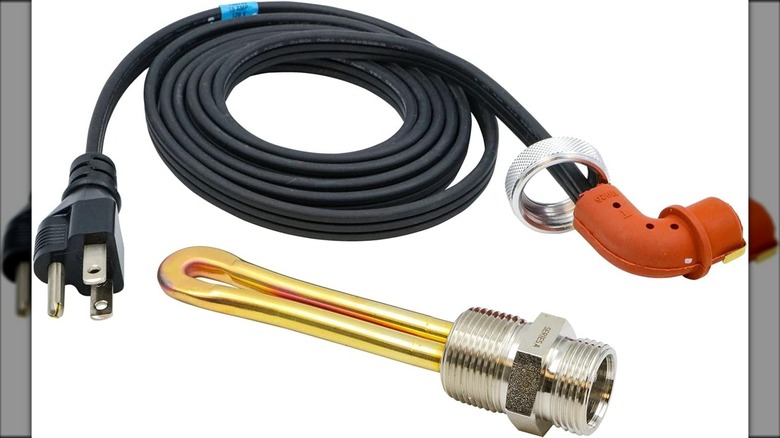 A new 7.3 Power Stroke block heater element and power cord
