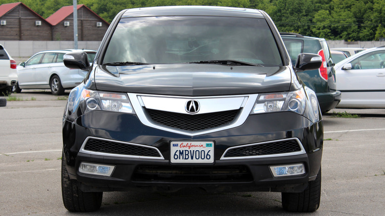 front view black acura mdx