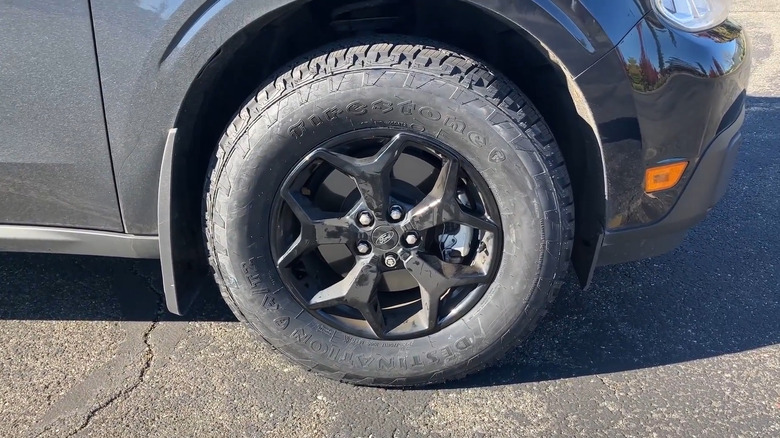 A set of Firestone Destination A/T2 on a Ford Maverick