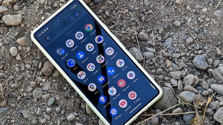 Google Pixel 7 on ground 