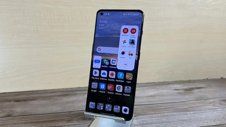 OnePlus 11 5G on a stand