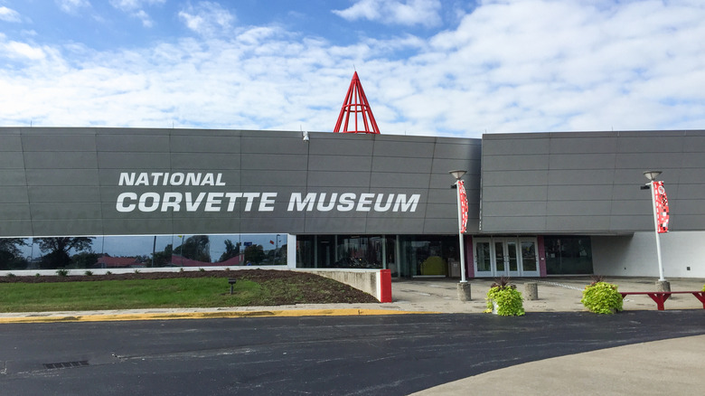 The front entance to the National Corvette Museum.