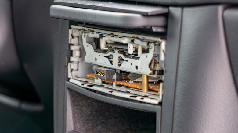 Empty slot where a car radio should be