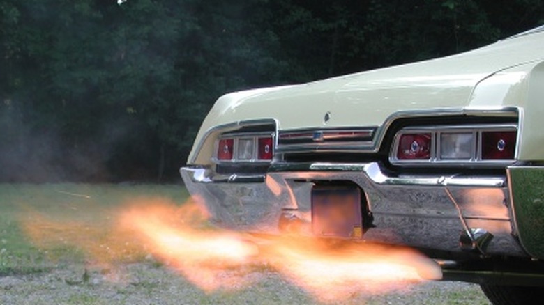 hot chrome exhaust pipes