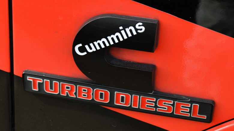 Cummins logo on 6.7L equipped truck