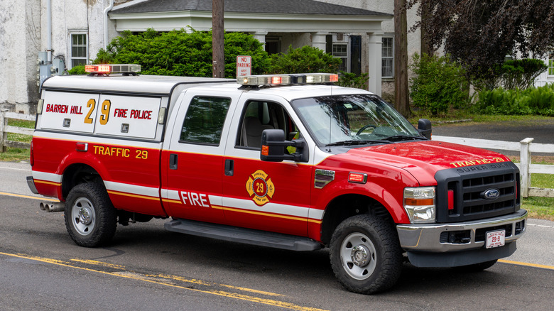 Ford HD truck with 6.4L in fire dept livery
