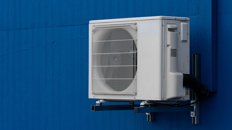 an air conditioning unit on side of building