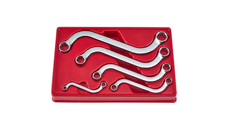 The S-shaped SAE wrench set by Icon in a box