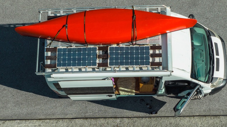 Camper van solar panels