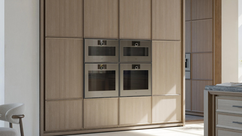 A set of installed Gaggenau ovens