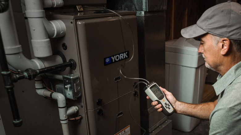 A York HVAC system being tested
