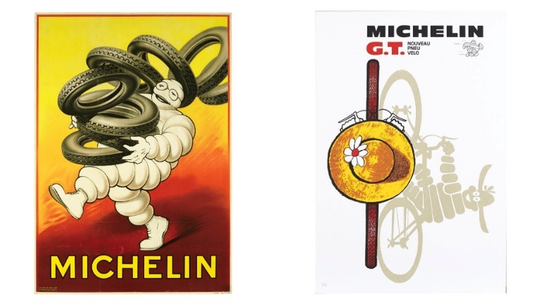 Side-by-side image of two Michelin posters on a white background