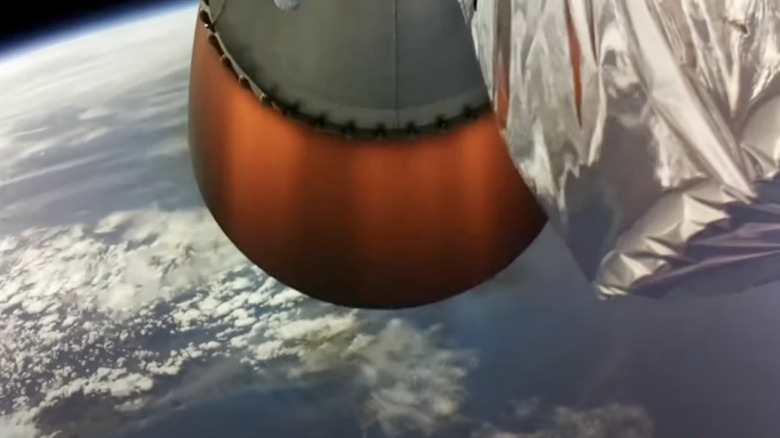 A view of earth from the launcher