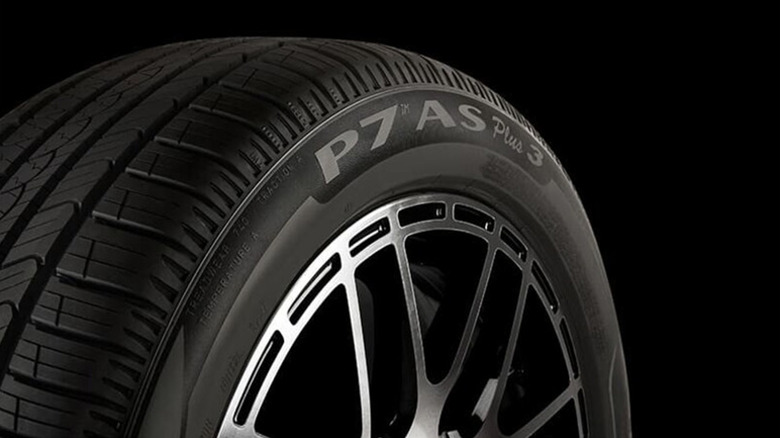 A close up of the Pirelli AS Plus 3 tire