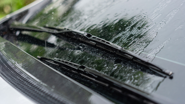 windshield wipers in the rain
