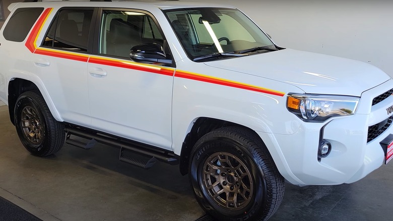 Toyota 4Runner in  40th Anniversary Ice Cap color on display