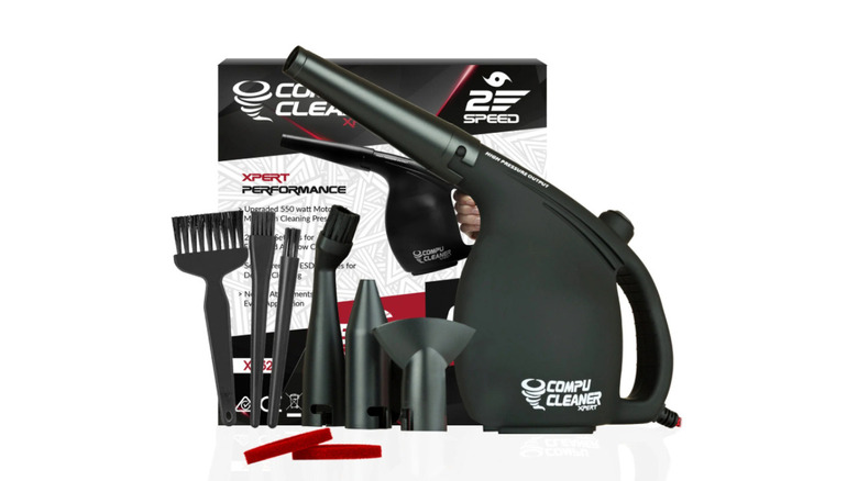 The CompuCleaner Xpert Electric Air Duster on a white background