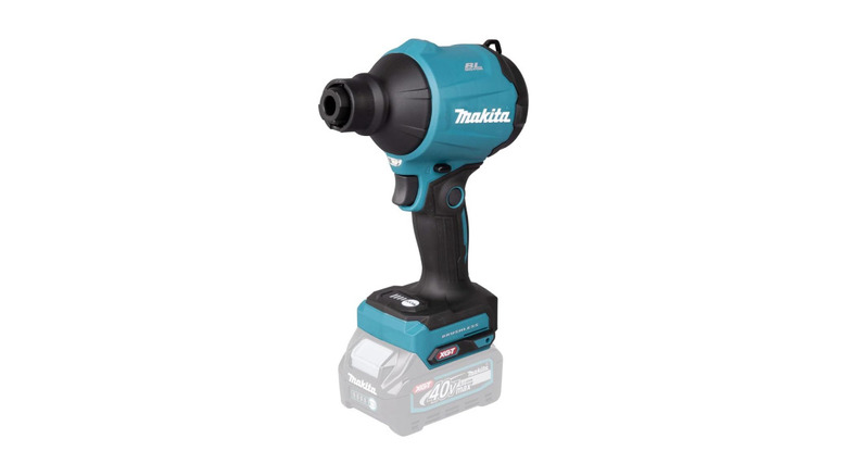 The Makita GXT Rechargeable Air Duster on a white background