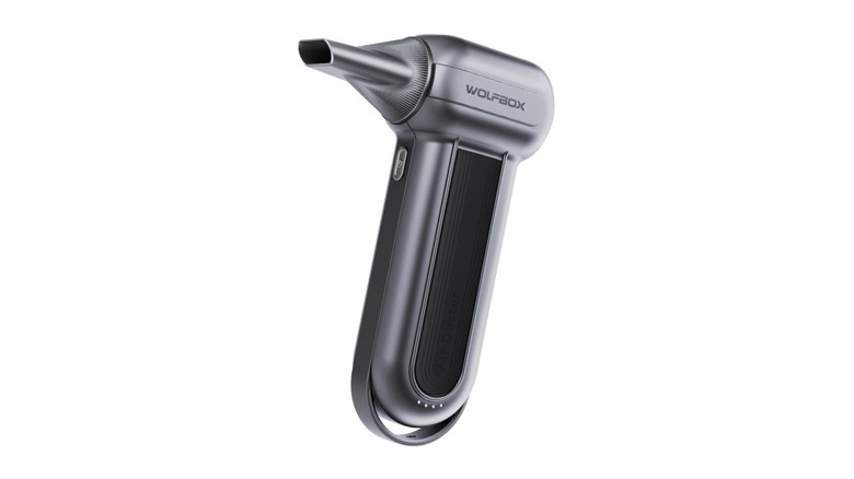 The Wolfbox MF100 air duster on a white background