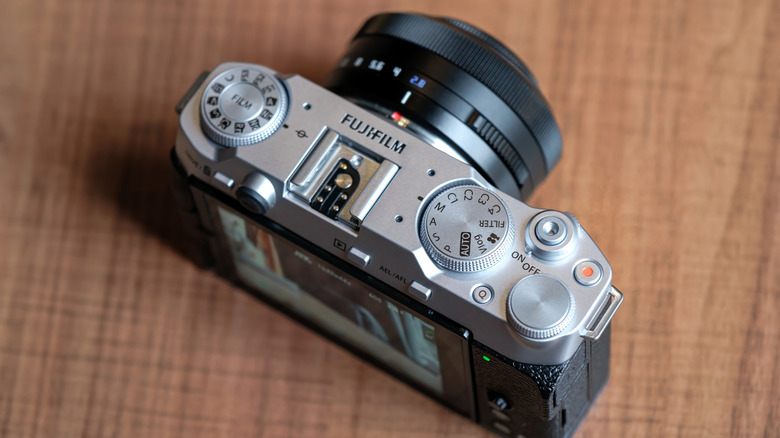 Top down view of the Fujifilm X-M5