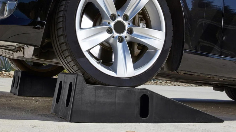 A car on a Pittsburgh branded car ramp