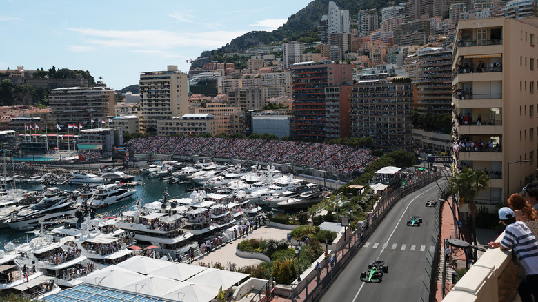 A wide shot of the Monaco Circuit