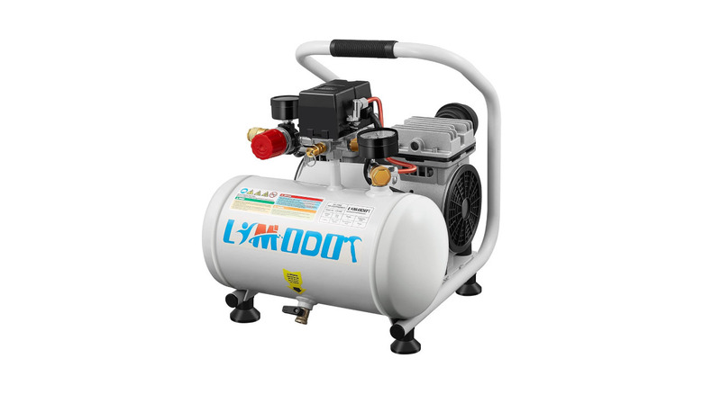 The Limodot Ultra Quiet Air Compressor Portable on a white background.