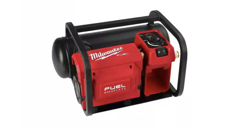 The Milwaukee 2840-20 air compressor on a white background.