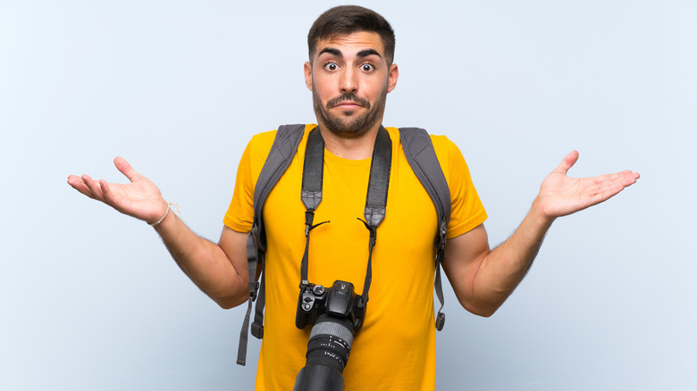 photographer looking confused