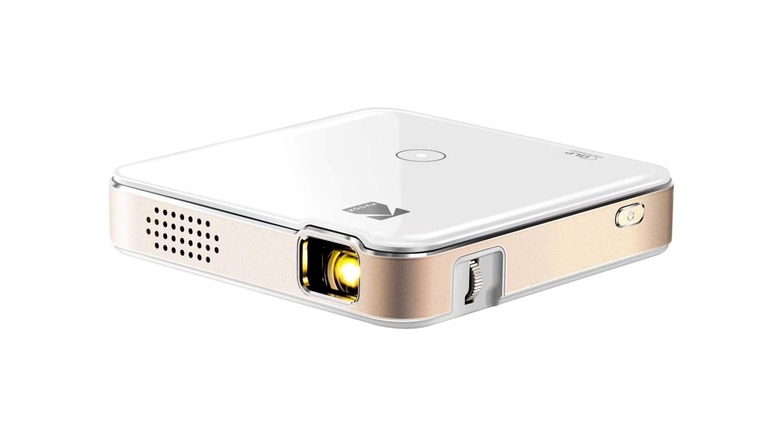 Stock photo of a mini square-shaped projector