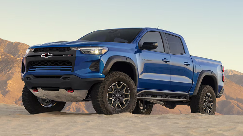 A blue 2026 Chevrolet Colorado ZR2 parked